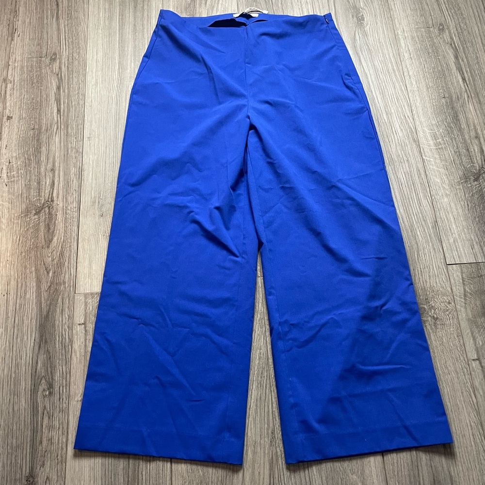 COBALT BLUE WIDE LEG PANTS